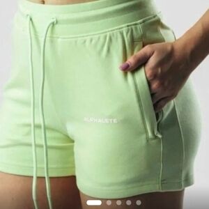 Alphalete Green Athletic Shorts with Elastic Waistband